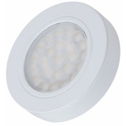 Oczko meblowe OVAL białe LED z dystansem, neutralna