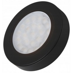 Oczko meblowe OVAL czarna LED dystans, barwa ciepła